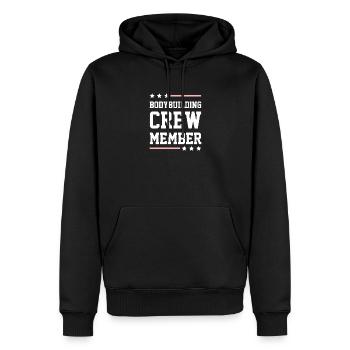 Équipe de culturisme - Sweat à capuche Premium bio Homme - noir - Devant - Nico (187cm)