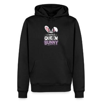 Königin der Bunny Hasen - Männer Premium Bio Hoodie - Schwarz - Vorne - Nico (187cm)