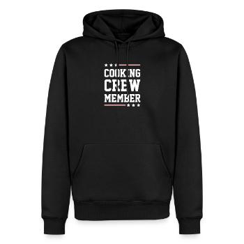 Équipe de cuisine - Sweat à capuche Premium bio Homme - noir - Devant - Nico (187cm)