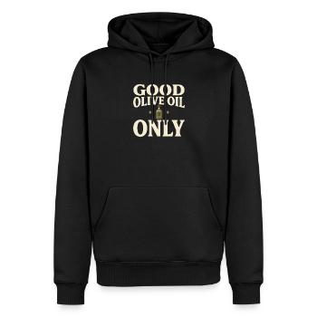 Olive Girl Martini Olive Méditerranée - Sweat à capuche Premium bio Homme - noir - Devant - Nico (187cm)