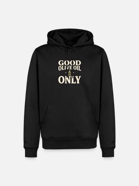 Olive Girl Martini Olive Mediterranes - Männer Premium Bio Hoodie - Schwarz