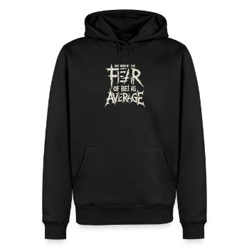 Mindset Inspired By Fear Of Average Bodybuilding - Männer Premium Bio Hoodie - Schwarz - Vorne - Nico (187cm)