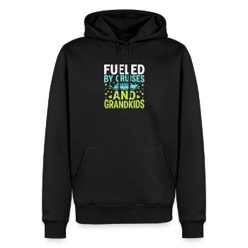 Cruising Granny, Grandma On Deck, - Men’s Premium Organic Hoodie - black - Front - Nico (187cm)