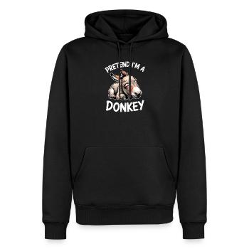 Esel Sprüche Esel Lustiges Esel Geschenk - Männer Premium Bio Hoodie - Schwarz - Vorne - Nico (187cm)