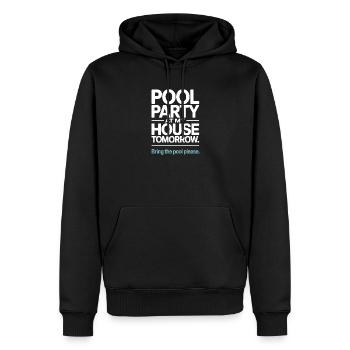 Poolparty Bring The Pool Sommer Pool Party Spruch - Männer Premium Bio Hoodie - Schwarz - Vorne - Nico (187cm)