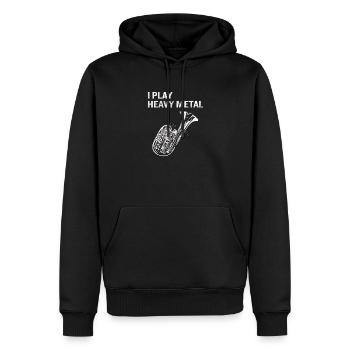 Tuba trifft Heavy Metal - Männer Premium Bio Hoodie - Schwarz - Vorne - Nico (187cm)