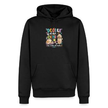 Club de Doodle Dad Club Amour des Chiens - Sweat à capuche Premium bio Homme - noir - Devant - Nico (187cm)
