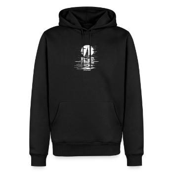 Segeln Skizze - Männer Premium Bio Hoodie - Schwarz - Vorne - Nico (187cm)
