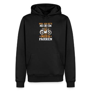Mofa Moped Roller Mofafahrer Mofaroller - Männer Premium Bio Hoodie - Schwarz - Vorne - Nico (187cm)