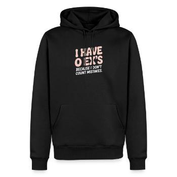 Ex-petit ami J’ai 0 ex Séparation Divorce célibataire - Sweat à capuche Premium bio Homme - noir - Devant - Nico (187cm)