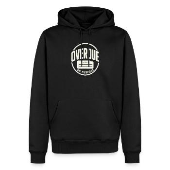 Überfällig mit Absicht - Männer Premium Bio Hoodie - Schwarz - Vorne - Nico (187cm)