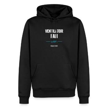 Ventilator Fan zu 100% Volle Stufe - Männer Premium Bio Hoodie - Schwarz - Vorne - Nico (187cm)