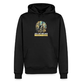 Spottdrosseln Spottdrossel - Männer Premium Bio Hoodie - Schwarz - Vorne - Nico (187cm)