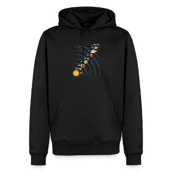Sonnensystem Weltraumwissenschaft Astronomie Kinder - Männer Premium Bio Hoodie - Schwarz - Vorne - Nico (187cm)