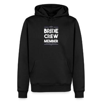 Équipage de la mariée - Sweat à capuche Premium bio Homme - noir - Devant - Nico (187cm)