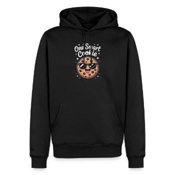One Smart Cookie - Schlauer Keks mit Brille - Männer Premium Bio Hoodie - Schwarz - Vorne - Nico (187cm)