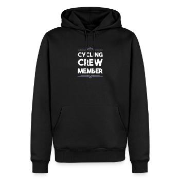 Équipage cycliste - Sweat à capuche Premium bio Homme - noir - Devant - Nico (187cm)