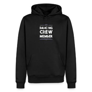 Équipe de danse - Sweat à capuche Premium bio Homme - noir - Devant - Nico (187cm)