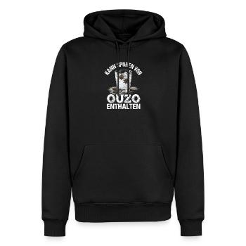 Kann Spuren Vonn Ouzo Enthalten - Männer Premium Bio Hoodie - Schwarz - Vorne - Nico (187cm)