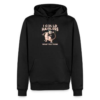 Ich könnte haarlose Ratten – was denkst du? - Männer Premium Bio Hoodie - Schwarz - Vorne - Nico (187cm)