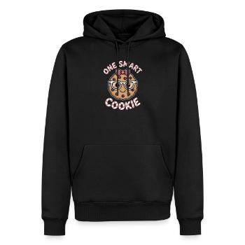 One Smart Cookie - Smart Cookie with Glasses - Men’s Premium Organic Hoodie - black - Front - Nico (187cm)