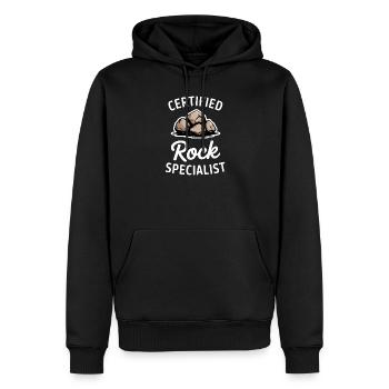 Steine Sprüche Stein Lustiges Steine Geschenk - Männer Premium Bio Hoodie - Schwarz - Vorne - Nico (187cm)