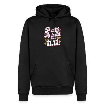 Karneval Party Kölner Animal Since 11.11. Köln - Men’s Premium Organic Hoodie - black - Front - Nico (187cm)