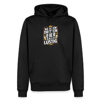 Bier Nach Dem Dritten Bier Lustig JGA Party Malle - Männer Premium Bio Hoodie - Schwarz - Vorne - Nico (187cm)