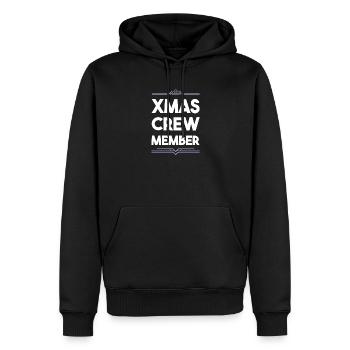 Équipage de Noël - Sweat à capuche Premium bio Homme - noir - Devant - Nico (187cm)