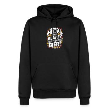Bier Karneval Fasching Köln Helau oder Alaaf Bier - Männer Premium Bio Hoodie - Schwarz - Vorne - Nico (187cm)