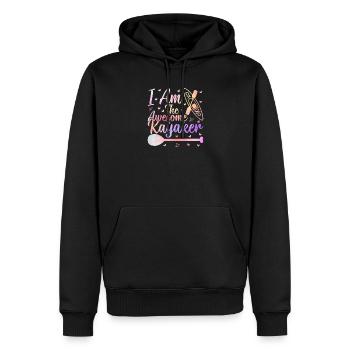 Canoeing Kayaking - I am the awesome Kayaker - Men’s Premium Organic Hoodie - black - Front - Nico (187cm)