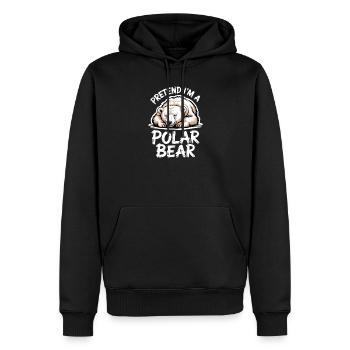 Eisbär Sprüche Eisbären Lustiges Eisbär Geschenk - Männer Premium Bio Hoodie - Schwarz - Vorne - Nico (187cm)