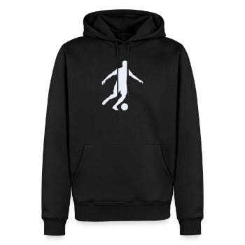 fussball_sport - Sweat à capuche Premium bio Homme - noir - Devant - Nico (187cm)