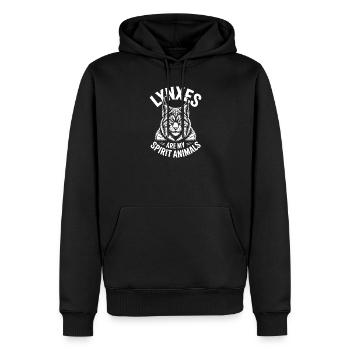 Lynx Dictions Lynx Drôle de cadeau de lynx - Sweat à capuche Premium bio Homme - noir - Devant - Nico (187cm)