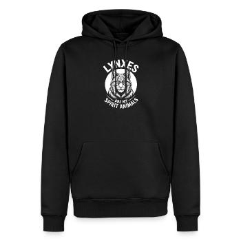 Lynx Dictions Lynx Drôle de cadeau de lynx - Sweat à capuche Premium bio Homme - noir - Devant - Nico (187cm)