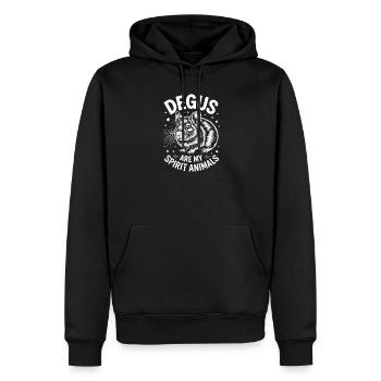 Degu Sprüche Gewöhnlicher Degu Witz Degus Geschenk - Männer Premium Bio Hoodie - Schwarz - Vorne - Nico (187cm)