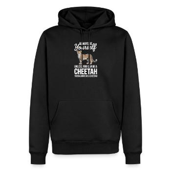 Gepard Sprüche Gepard Lustiges Gepard Geschenk - Männer Premium Bio Hoodie - Schwarz - Vorne - Nico (187cm)