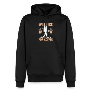 Randonnée sur sentier de montagne Randonnée en plein air Braconnage - Sweat à capuche Premium bio Homme - noir - Devant - Nico (187cm)