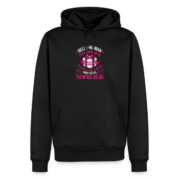 Belle Maman Humour Le Meilleur Cadeau - Sweat à capuche Premium bio Homme - noir - Devant - Nico (187cm)