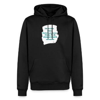 Kleines Ich Große Klappe - Männer Premium Bio Hoodie - Schwarz - Vorne - Nico (187cm)