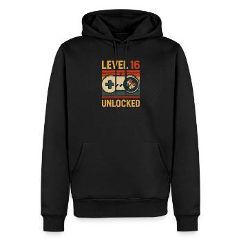 16th Birthday Gaming - Men’s Premium Organic Hoodie - black - Front - Nico (187cm)