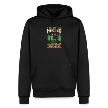 Si tu n’aimes pas la randonnée, alors tu ne l’aimeras probablement pas. - Sweat à capuche Premium bio Homme - noir - Devant - Nico (187cm)