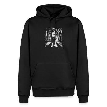 OVNI Raccoon dans le Chemin du Brouillard : Guardians Rocket Galaxy - Sweat à capuche Premium bio Homme - noir - Devant - Nico (187cm)
