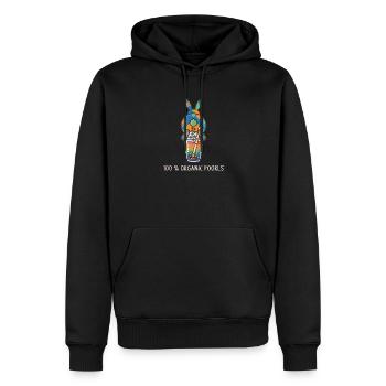 Bubble Tea Boba Drôle de Lapin mignon - Sweat à capuche Premium bio Homme - noir - Devant - Nico (187cm)