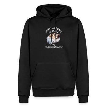 Thérapie avec le Golden Retriever - Sweat à capuche Premium bio Homme - noir - Devant - Nico (187cm)