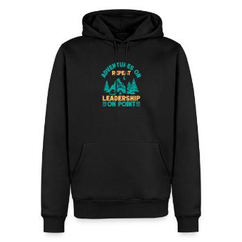 Aventures des leaders des Girl Scouts sur Leadership Scout - Sweat à capuche Premium bio Homme - noir - Devant - Nico (187cm)