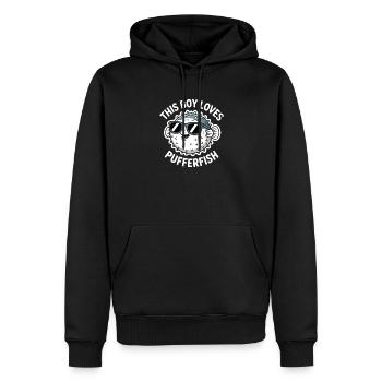 Kugelfische Sprüche Lustiges Kugelfische Geschenk  - Männer Premium Bio Hoodie - Schwarz - Vorne - Nico (187cm)