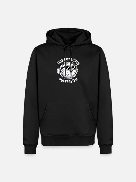 Kugelfische Sprüche Lustiges Kugelfische Geschenk - Männer Premium Bio Hoodie - Schwarz