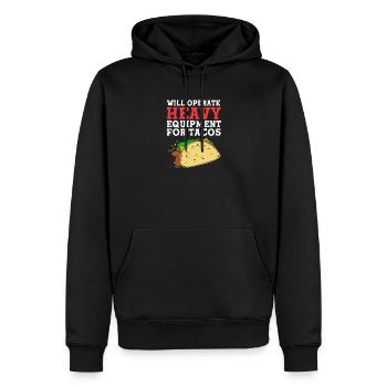 Excavation du chantier de chantier - Sweat à capuche Premium bio Homme - noir - Devant - Nico (187cm)