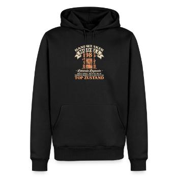 40. Geburtstag Handwerker Modell 1986 - Männer Premium Bio Hoodie - Schwarz - Vorne - Nico (187cm)